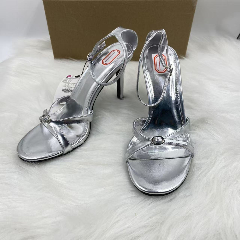 Za's 2025 new collection: elegant high-heeled pumps - closed-toe, low-cut, ankle-strap sandals with rhinestone embellishments