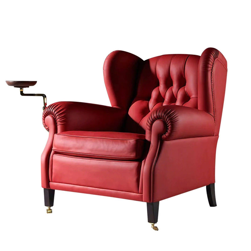 Medieval style 1919 cigar chair import full oil wax first layer cowhide sofa chair retro full genuine leather casual godfather chair