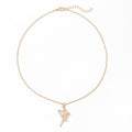 European and american cross-border necklace wholesale: new, niche, high-end jewelry, light luxury diamond-studded pendant, women's wing jewelry accessories