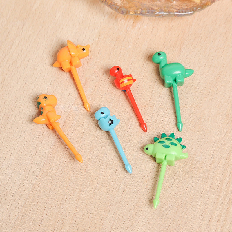 Japanese cartoon fruit picks creative children's food forks cake forks cute animal dessert forks plastic fruit forks