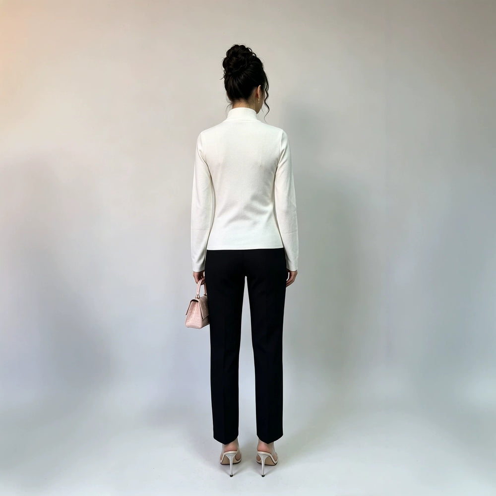 european and american cross-border women's knitted slim-fit turtleneck sweater top