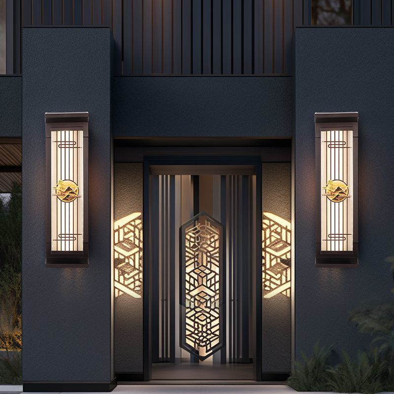 【durable quality】outdoor solar garden light for gate pillars, villa columns, roman columns, and home entrance wall lighting