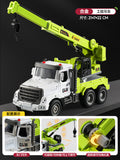 Kids' construction engineering toys - alloy dump truck, mixer truck, crane, excavator, log loader, and transporter - ages 3-6