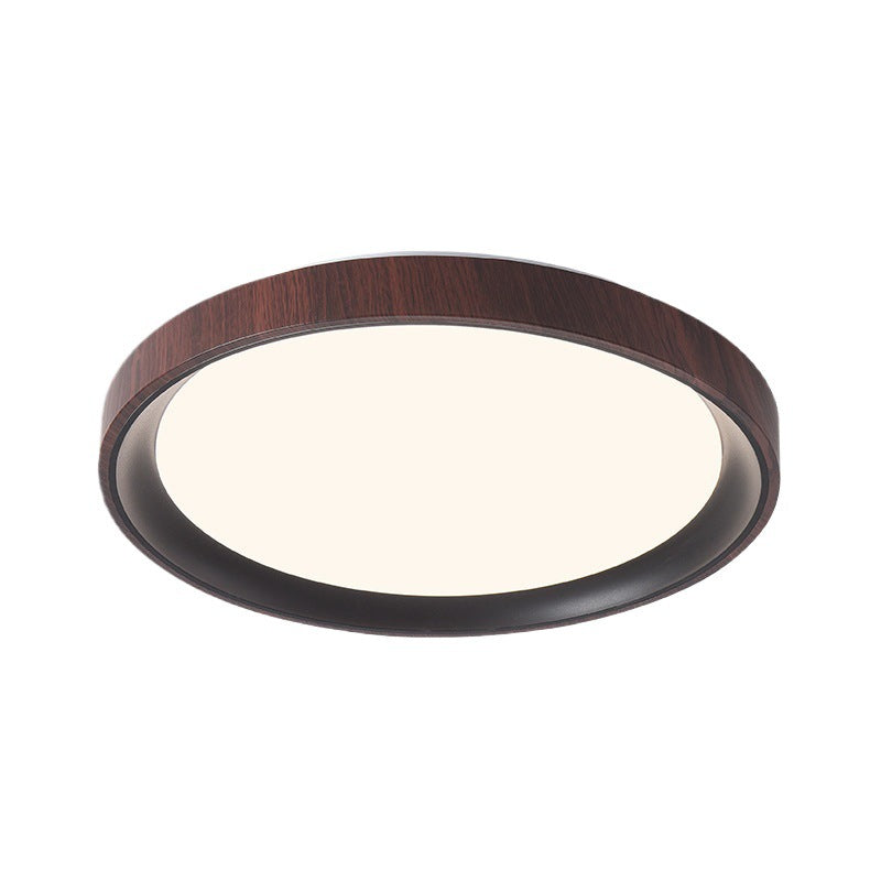 Zhongshan home improvement lighting bedroom light retro walnut grain full spectrum eye protection study ceiling light modern minimalist light