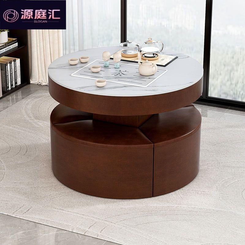 Rock slab kung fu coffee table small apartment for home fire stone tea table intelligent fully automatic small all-in-one tea table and chair combination