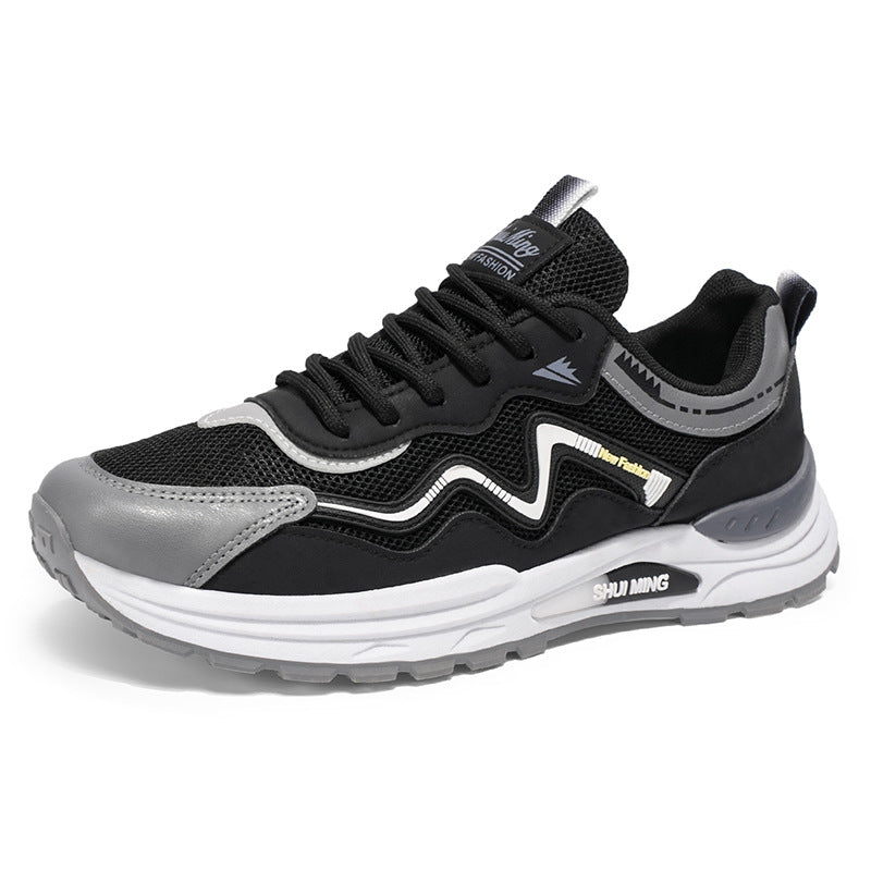 Men's summer new breathable sneakers trendy versatile youth casual shoes soft sole non-slip running dad shoes