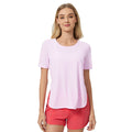 Summer loose breathable yoga top women's side slit quick-dry running fitness sports short sleeve dss125