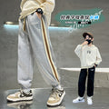 Kids' boys' autumn pants  new spring/autumn style athletic boy's trousers, trendy sweatpants for mid-to-large children