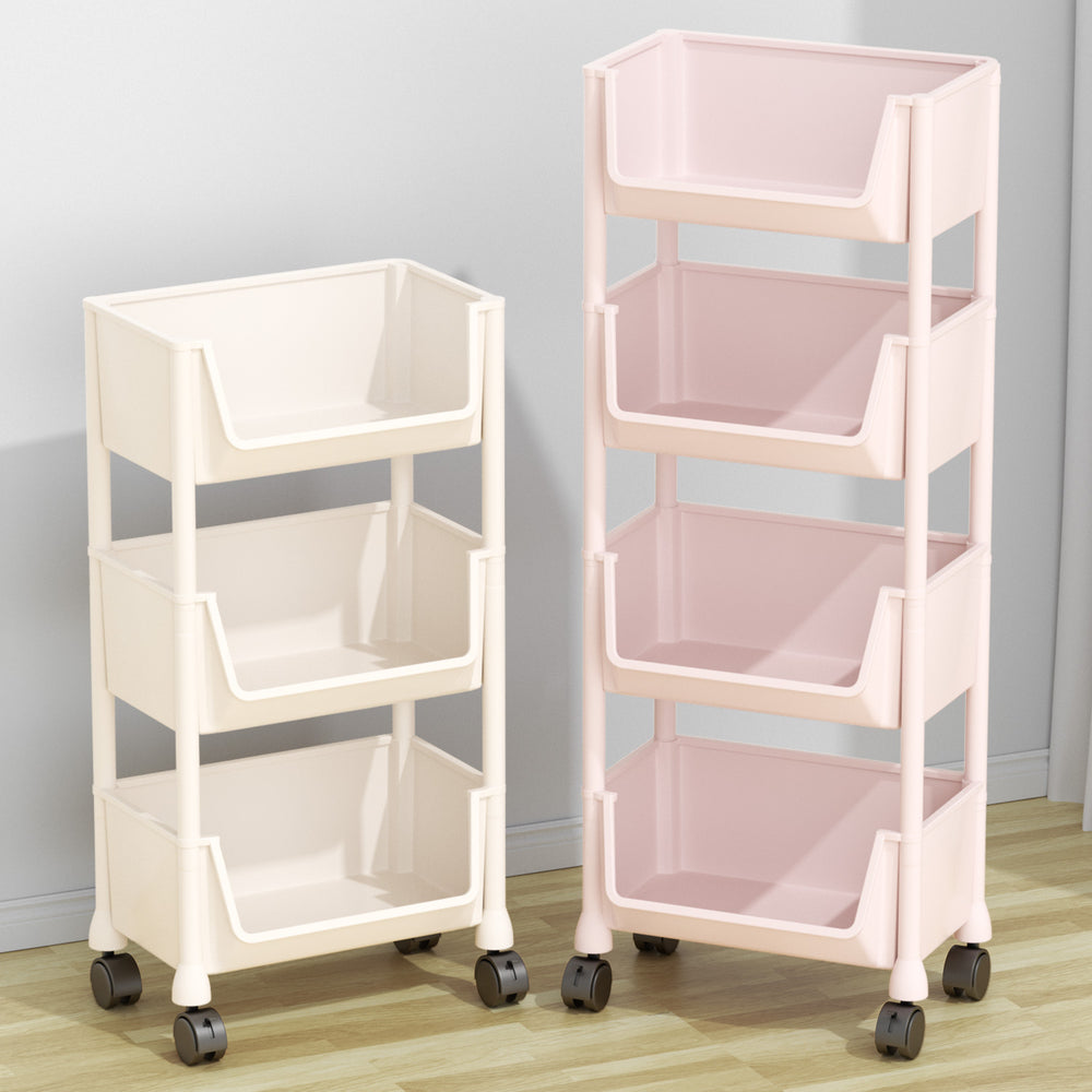 Mobile cart for home snacks, multi-tier storage shelf, living room bookshelf, mobile kitchen fruit and vegetable cart