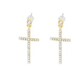 Amazon cross-border hot seller: 925 sterling silver moissanite stud earrings - unisex cross design, d color moissanite earrings