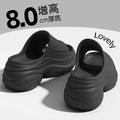 8cm thick sole slippers 2025 new internet celebrity ins summer eva platform sole beach non-slip heightened cool slippers for women