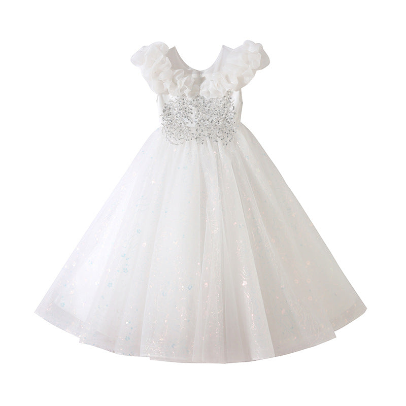 Flower girl wedding dress evening dress birthday girl catwalk piano performance new arrival host performance 61 wholesale in stock
