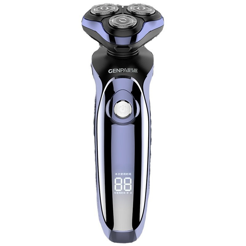 Full body washable electric shaver men's grooming kit lcd display lithium battery rechargeable custom razor