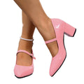 2026 pointed-toe chunky heel mary janes - women's spring/summer new arrivals - full leather inside and out, high heel, low-cut pumps
