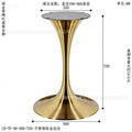 Tulip stainless steel hardware side table hotel b&b project customized light luxury living room corner table factory wholesale