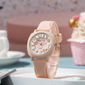 Wholesale foreign trade silicone embossed watch fashion casual women's square quartz watch with simple candy color strap