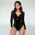 women's clothing  autumn and winter insfashionsexy silmlong sleeves t-shirtsense of designniche styletops jumpsuit