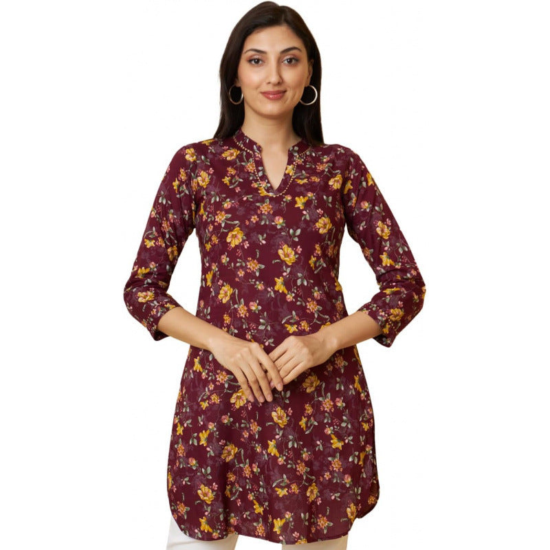 summer new  navy blue floral print dress - women's slimming v-neck mini dress