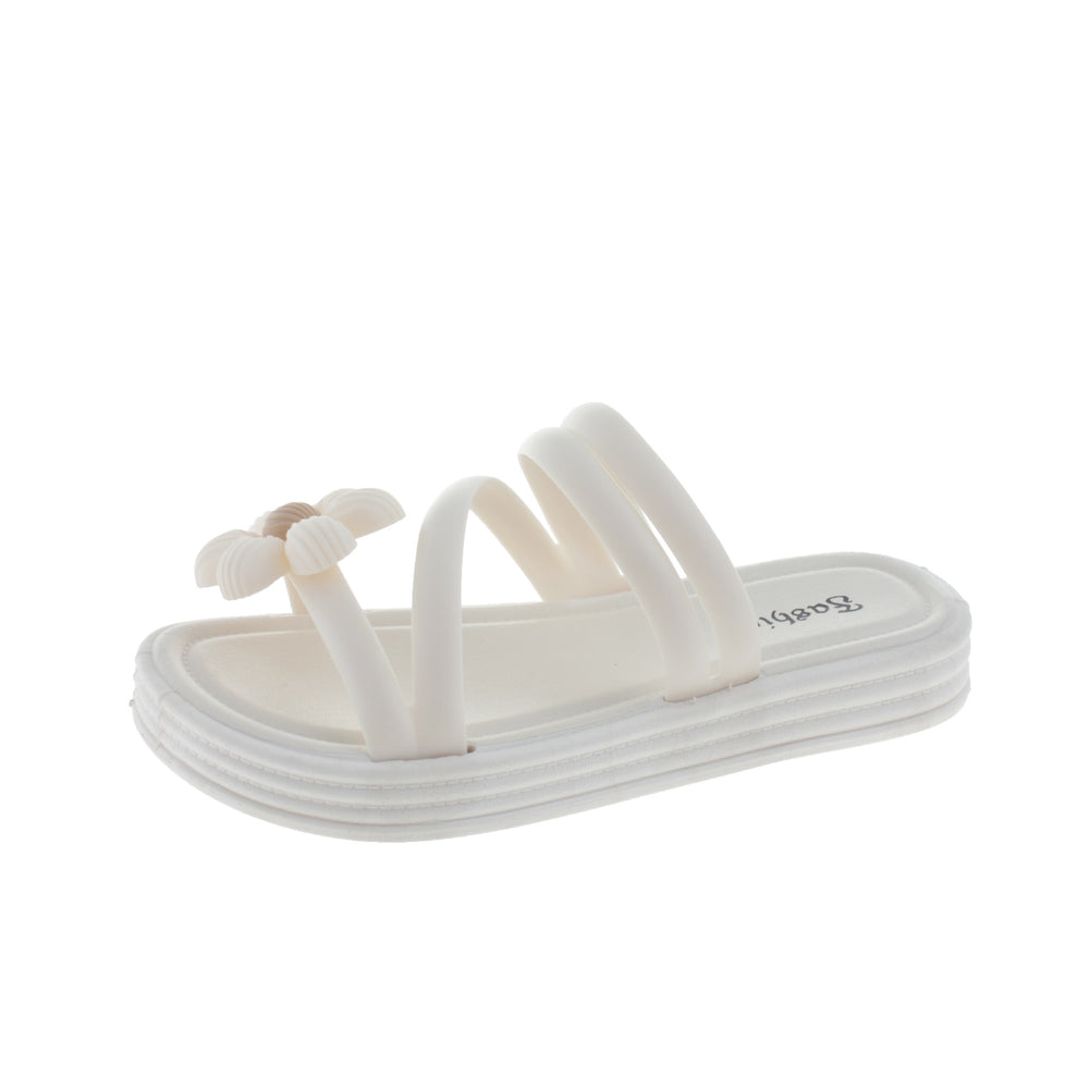 Popular flower slippers for women thick solenon-slipnew arrivalfashionsummer fairy style sandals flats beach shoes