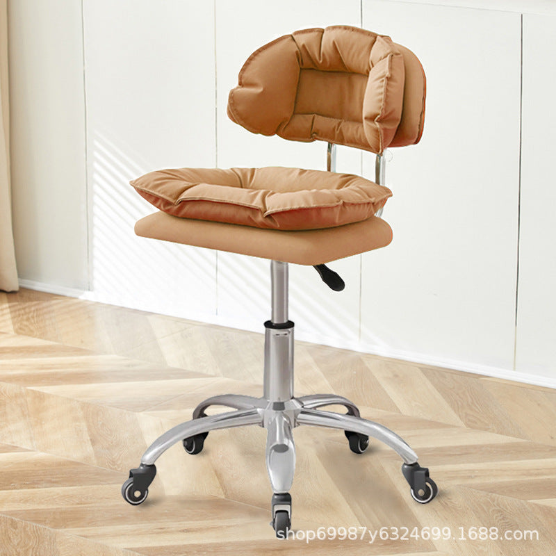 Beauty Chair Nail Art Eyelash Stool Barber Shop Backrest Lifting Chair Household Girls Bedroom Dressing Stool