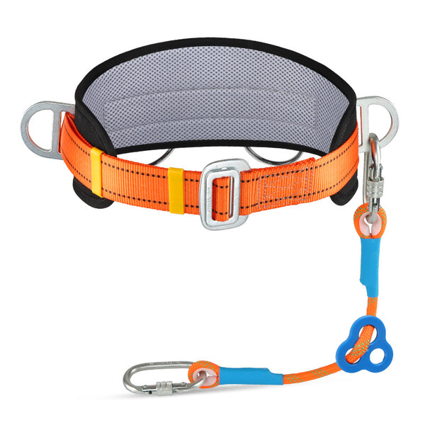 Seat belt anti-fall outdoor work belt, seat belt, wear-resistant safety rope, single-waist high-altitude safety rope set