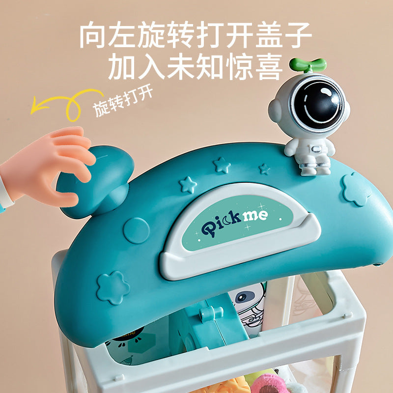 Kids mini claw machine electric sound and light clip doll gashapon candy game machine boys and girls gift toys