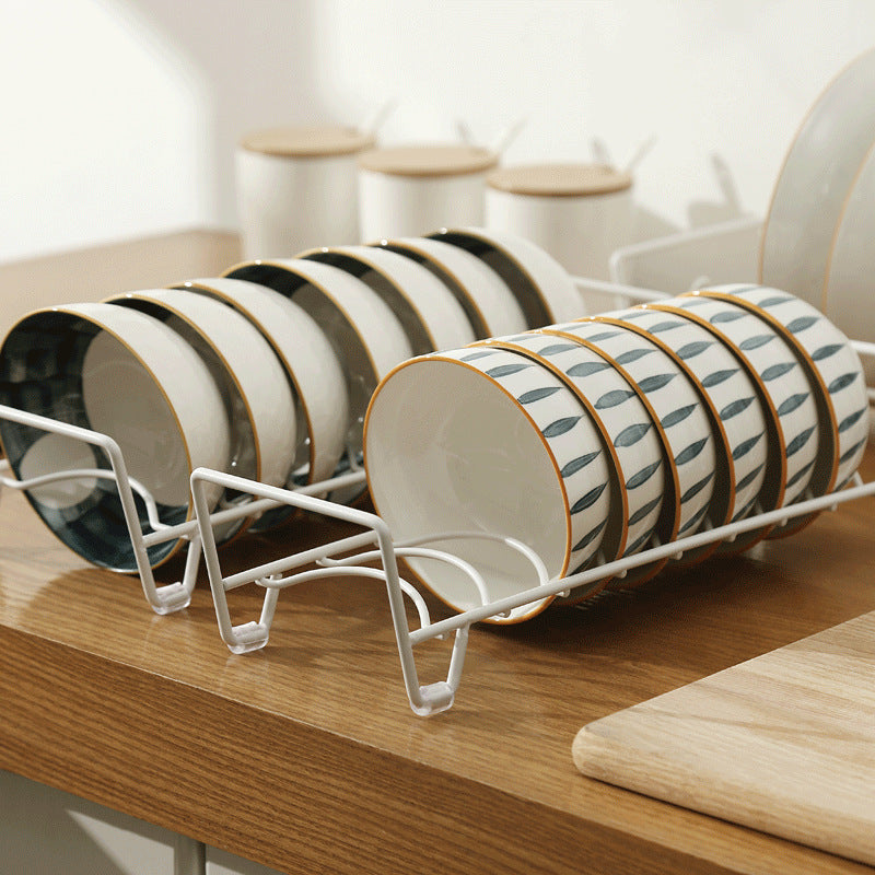 Shelves for bowls and plates in the kitchen Household multi-functional dishes and chopsticks storage rack Countertop drain rack rack