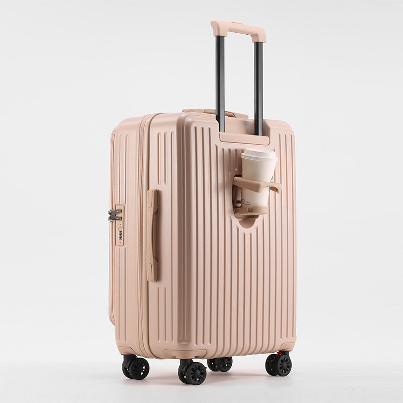 Side open cover three-piece trolley case 20-inch boarding case expandable suitcase 24-inch anti-drop suitcase password box