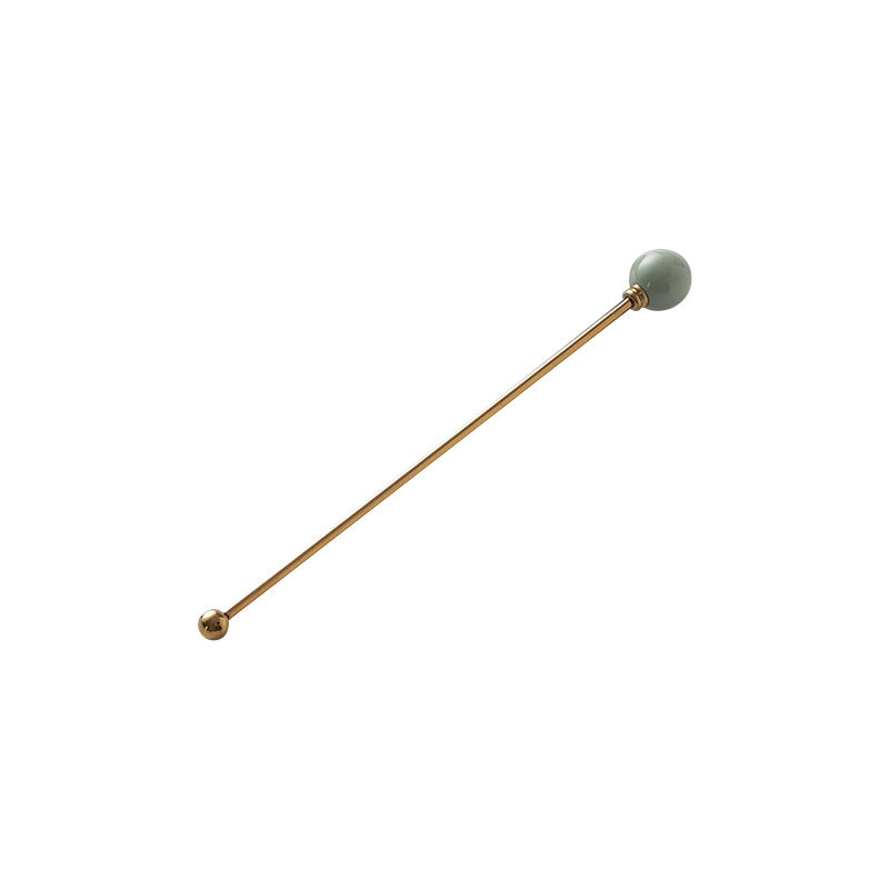 304 stainless steel tea & coffee stirring rods - multi-colored dessert picks - high-value ceramic handle milk frothing sticks - wholesale