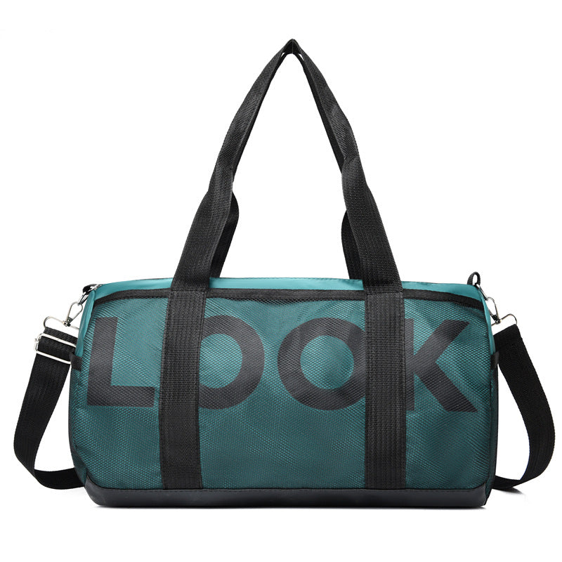 New travel bag women's anti-splashing sports yoga bag Korean version fashion letter fitness bag short business trip duffel bag