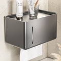 Bathroom tissue box holder, toilet paper dispenser, no-drill wall mount, roll paper holder