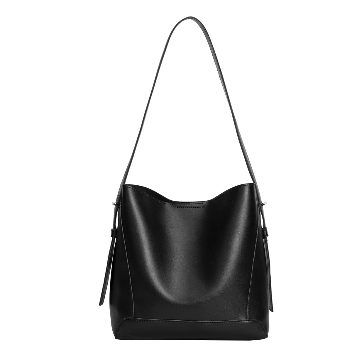 Cross-border 2025 Simple Tote Bucket Bag Large Capacity Fashion Commuter Bag Premium Trend Hand Carry Shoulder Bag