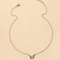 Butterfly necklace wholesale european and american cross-border jewelry simple fashion versatile nichesweater accessories full diamond clavicle chain for women