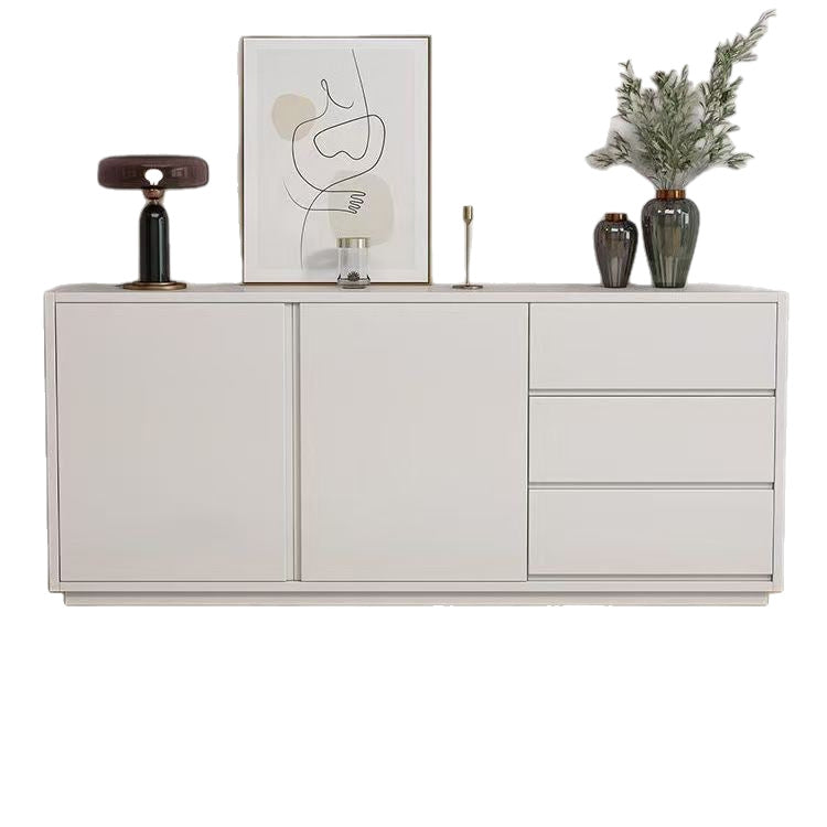 Minimalist sideboard, light luxury solid wood wine cabinet, wall-mounted tea and beverage cabinet, black storage cabinet, customer bedroom organizer
