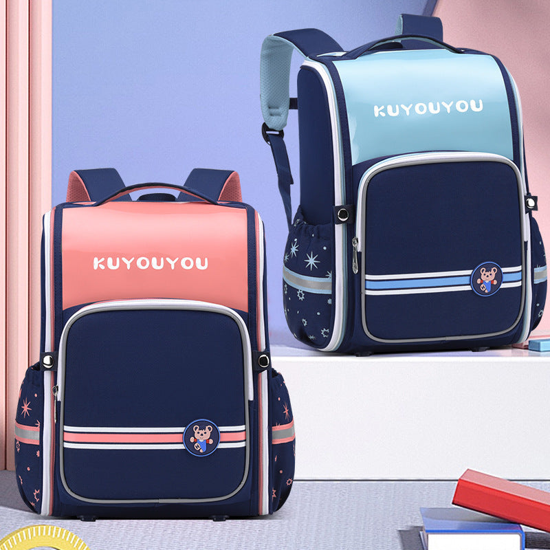 spine-protecting british style girl cartoon waterproof large-capacity k-style girl kids primary school student schoolbag wholesale