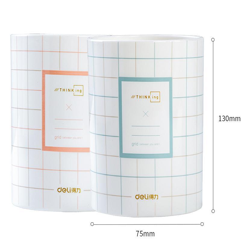 Deli Stationery Student Multi-layer Pen Holder Plastic Pen Holder Metal Grid Pen Holder Combination Storage Box Pen Insert