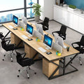 Modern and simple office desk and chair set, complete computer desk for training, minimalist workstation for 2/4/6 people, executive desk