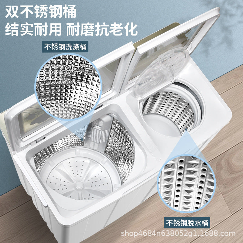 【dual copper motor】royalstar 13kg washing machine, semi-automatic, double tub, large capacity, glass lid, 13kg