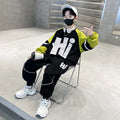 Boys' fall outfit set: new  autumn/spring collection - hoodie & pants set for older boys - sporty, cool, and trendy for autumn