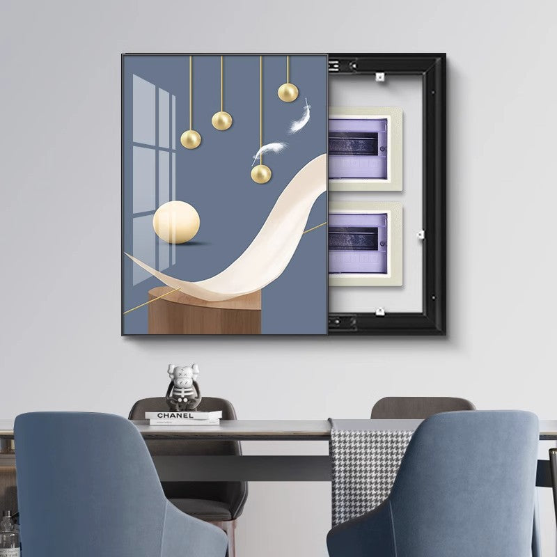 Light luxury vertical meter box decorative painting Modern simple distribution box Weak current box Electric switch box decoration blocking hanging painting