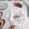 Kids' short-sleeve t-shirt - summer  new korean style cartoon cute puppy girl's top - trendy half-sleeve base layer