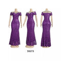 e-commerce: african , , round neck, elegant, private label, lace-trimmed, plus-size women's dress