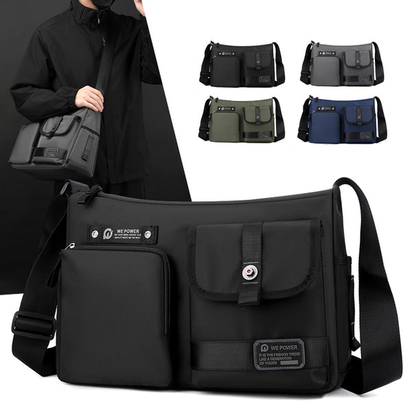 WEPOWER New Men's Satchel Casual Trend Men's Bag Outdoor Backpack Large Capacity Crossbody Shoulder Bag