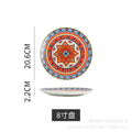 European-style light luxury banquet plating plates, restaurant artistic western dinner plates, pasta flat plates, ceramic american dinner plates, home-use steak plates