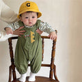 Trendy boys' clothing: adorable new spring/autumn overalls set for infants and toddlers - long-sleeved two-piece autumn outfit