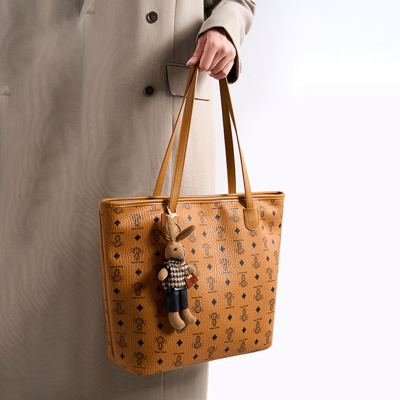 Large capacity tote bag for women - 2025 new arrival, versatile shoulder bag, premium quality handbag, printed tote