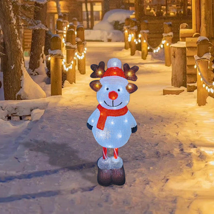 Customized  Santa Claus modeling light battery box, festive decoration, acrylic lanterns, luminous lantern ornaments