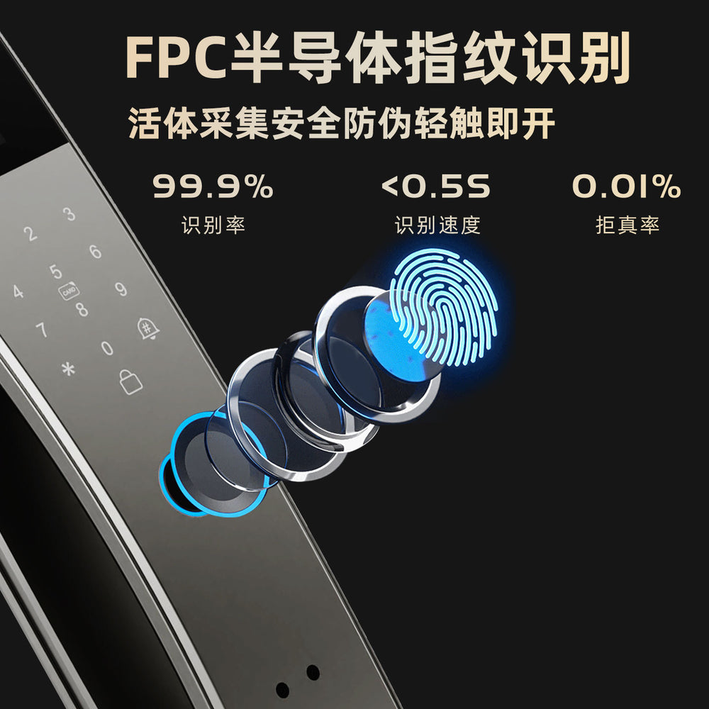 Face recognition fingerprint password lock anti-theft door for home smart lock door lock entrance door lock factory source wholesale