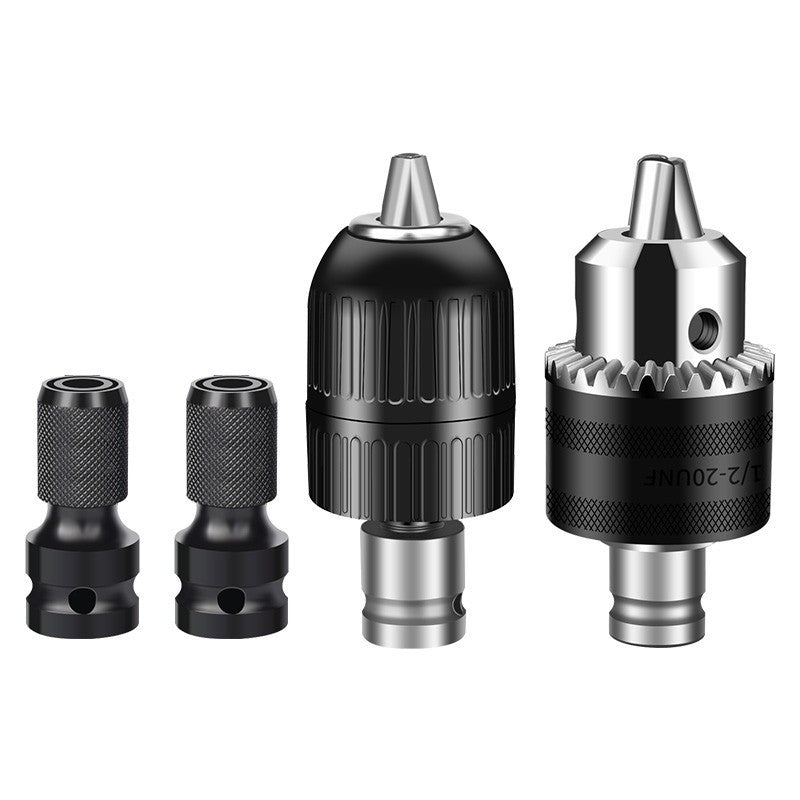 Electric wrench joint telescopic elastic sleeve air cannon conversion head air batch sleeve inner hexagonal 1/2 to 1/4 drill chuck