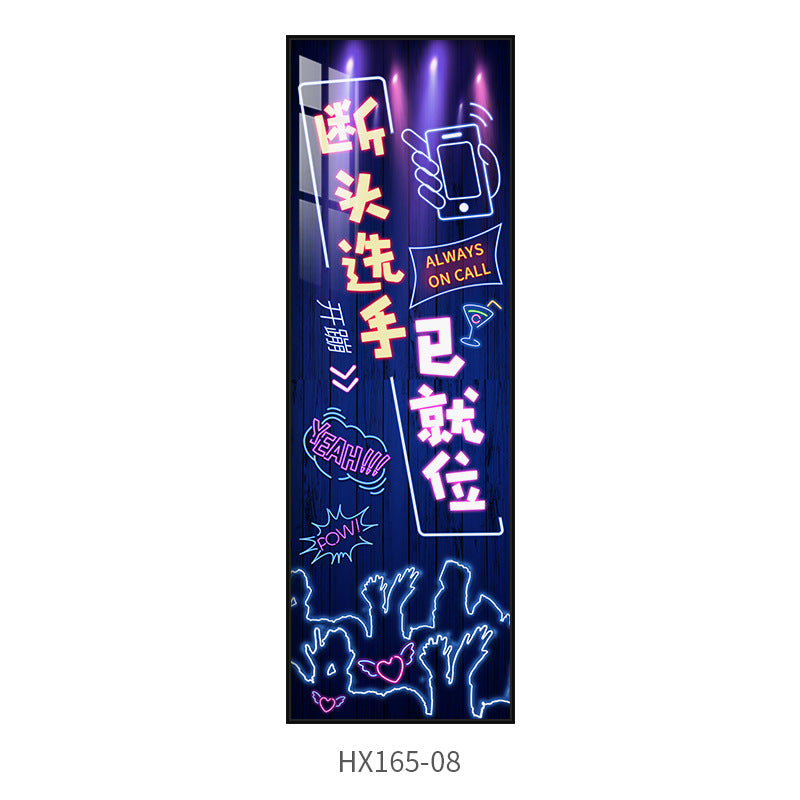 Neon lighting hanging pictures bar wall decoration clear bar led light luminous ktv barbecue hotel drinking box mural
